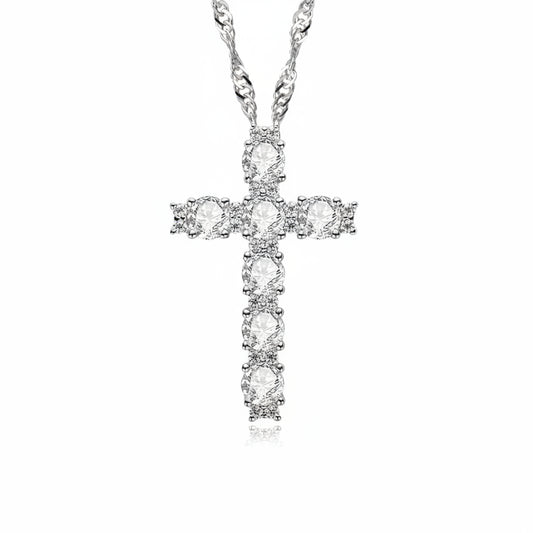 Colliers Femme Moissanite D Color VVS1 - Croix