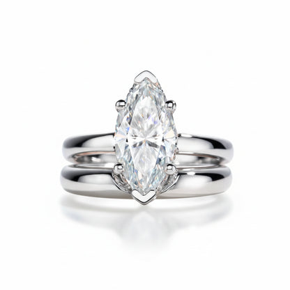 Bague de Fiançailles Moissanite D Color VVS1 - Ambre