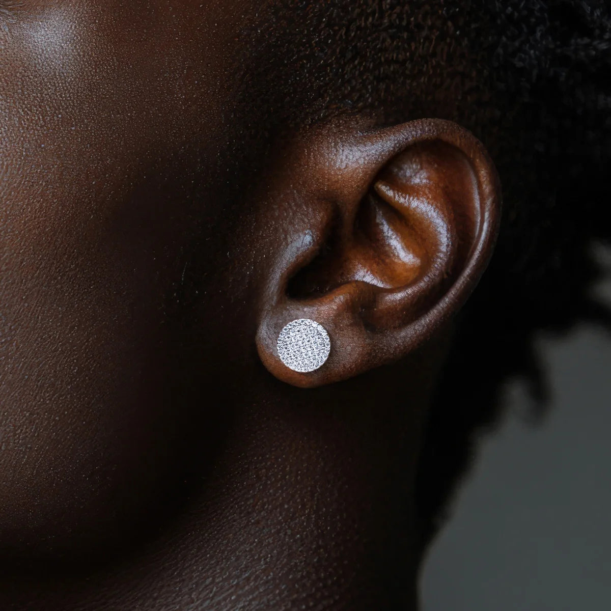 Boucles D'oreilles Ronde Moissanite D Color VVS1 - Hip Hop