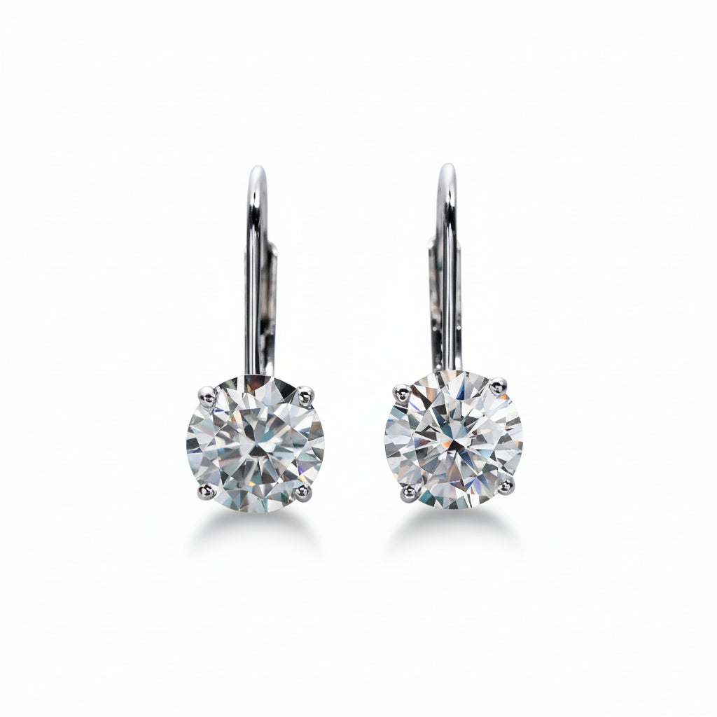 Boucles D'oreilles Pendante Moissanite D Color VVS1 -  Calypso