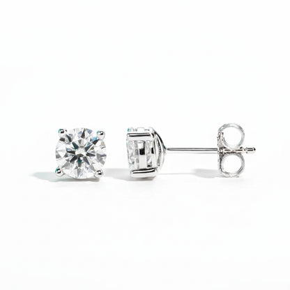 Boucles D'oreilles Puces Moissanite D Color VVS1 - Olympe