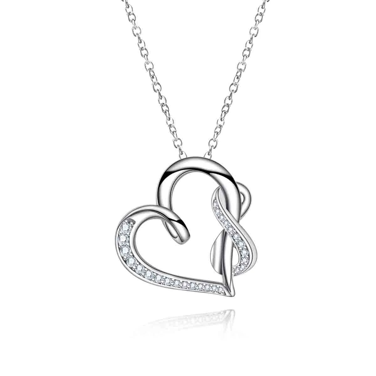 Pendentifs Infiniti Moissanite D Color VVS1 - Coeur