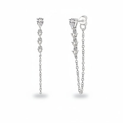 Boucles D'oreilles Pendantes Moissanite D Color VVS1 - Fillante