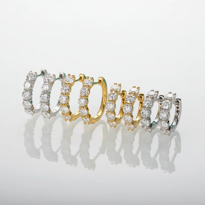 Boucles D'oreilles Créole Moissanite D Color VVS1 - Gaia