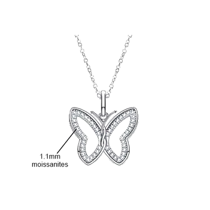 Colliers Moissanite D Color VVS1 - Papillon