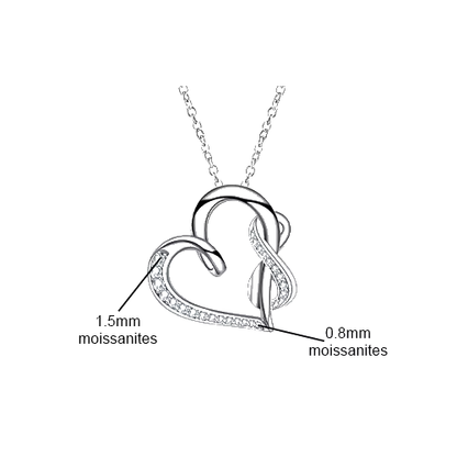 Pendentifs Infiniti Moissanite D Color VVS1 - Coeur