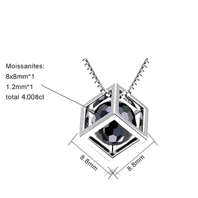 Pendentifs Moissanite D Color VVS1 - Cubique