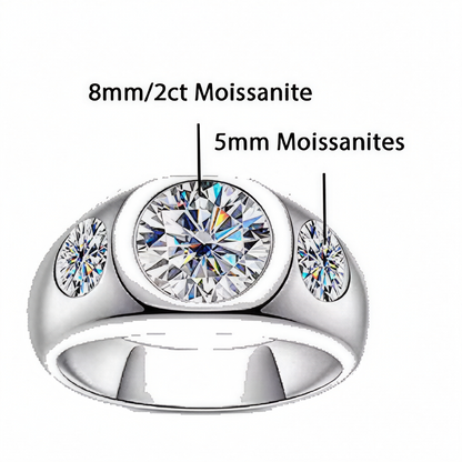 Bague de Mariage Homme Moissanite D Color VVS1 - Adrien